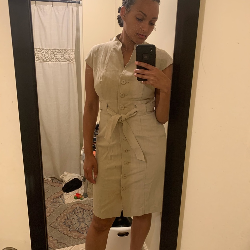 Calvin Klein Dress Beige Size 8 - Picture 5 of 5
